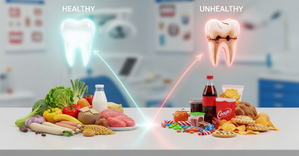 unhealthy food for teeth