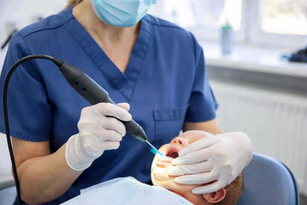 Laser frenectomy treatment